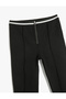 Basic Leggings with Elastic Waist, Stitching Detail, and Zipper - 3