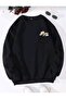 Floral Pocket Printed Crew Neck Loose Tracksuit Top Oversize Sweatshirt
