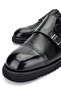 Men's Genuine Leather Casual Black Shoes - 4