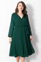 Belt Detailed Chiffon Evening Dress Emerald Tbs916 - 2