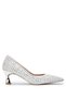 Women's Genuine Leather Beige Heeled Shoes