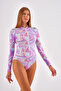 Zipped Long-Sleeved Swim Trunks Jumpsuit Swimsuit - 2