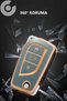 Toyota Compatible Corolla, Auris, Verso, Avensis, Hilux Key Start Gold Edge Tpu Key Case Cover (Black) - 4