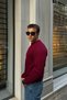 Men's Crew Neck Thick Italian Sleeve Knitwear Sweater - 3