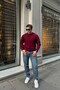 Men's Crew Neck Thick Italian Sleeve Knitwear Sweater - 6