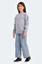 Logan Unisex Kids Sweatshirt Stone Gray - 7