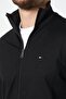 Men's Black Long Sleeve Front Zippered Cardigan - 5