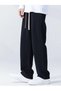 Black Baggy Oversize Straight Leg Sweatpants - 4