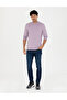 Dark Lilac Slim Fit Quarter Collar Basic Knitwear Sweater 50276158-Vr215 - 4