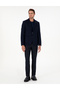 Navy Blue Slim Fit Fabric Trousers 50317628-Vr033