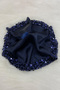 Navy Blue Bride Groom Handkerchief Sparkling Sequin Detailed Wedding Halay Bridesmaid Promise Engagement Henna Circumcision Handkerchief - 7