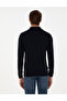 Navy Blue Slim Fit Polo Neck Basic Knitwear Sweater 50296623-Vr033 - 5