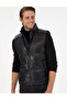 Black Faux Leather Vest 50300553-001 - 3