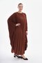 Tan Brown Medina Silk Soley Standard Butterfly Model Ferace Dress Size 36--60 - 6