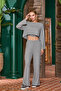 25054 Women's Anthracite Melange Long Sleeve 3-Piece Pajama Set