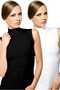 Women's Zero Sleeve Turtleneck Cotton Undershirt Set of 2 - 4