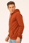 Suwari Orange Hooded Men's Sweatshirt - 4