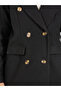 Regular Fit Midi Length Wool Like Double Breasted Coat - 4