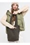 Dark Green Gabardine Shoulder Bag with 2 Pockets - Dark Green - Çınar Cloth Bag - 5