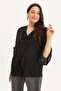 Ruffled Front Blouse with Flared Sleeves - 2