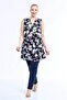بلوزة بدون أكمام بياقة V - 5