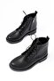 165-225 Black Lace-Up Zippered Daily Women's Boots - 5