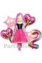 Barbie 2 Years Old Balloon Set Barbie Concept Birthday Foil Balloon Set - 2