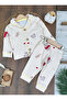Teddy Bear Printed 100% Cotton Soft Texture Double Breasted Collar Front Buttoned Unisex Seasonal Pajamas Set