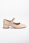 Large Size Women's Heeled Shoes, Patent Leather, Stoned, Burs - 3