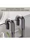 Black Stainless Steel - Multi-Purpose Shower Cabin and Towel Rack - 6