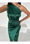 New Season Single Sleeve Satin Fabric Flat Deyatli Long Dress 582856   745