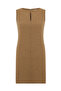Women's Brown Sleeveless Mini Dress - 6