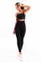 High Waist Slimming and Firming Laser Cut Sports Black Women's Leggings - Active - 4