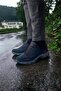 Cold-Proof Unisex Outdoor Trekking Boots Shoes Dark Blue - 8