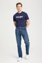 Regular Fit Regular Cut Regular Waist Straight Leg Navy Blue Texas Jean Jeans - 2