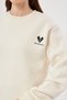 Unisex Cream Color Basic Sweatshirt Crew Neck Hoodie Printed 100% Cotton - 6