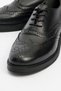 Avra Black Skin Genuine Leather Women's Oxford Shoes - 3