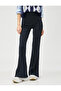 Fabric Trousers Flared Ribbed - 3