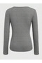 Blouse Women Black Cut Out Detailed Ribbed Knitted Blouse - 4