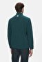 Gremıo Green Fleece Stand Collar Embroidered Standard Fit Men's Sweatshirt - 2