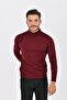 Half Fisherman Men's Sweater 8709 Claret Red