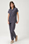 Lycra Scrubs Smoked Bat Sleeve Doctor Nurse Jersey Suit - 2
