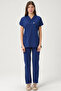 Lycra Scrubs Cobalt Blue Bat Sleeve Doctor Nurse Jersey Team - 2