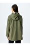Hip Length Zippered Hooded Raincoat with Pockets - 4