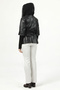 Deri̇club Larissa Women's K Hooded Genuine Leather Coat Black - 6