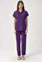 Lycra Scrubs Purple Bat Sleeve Doctor Nurse Jersey Suit