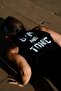 Women's Black Training Athlete Athlete Gym and Tonic Cropped Tank - 4