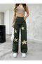 Flocked Star Printed Wide Leg Straight fit Wide Leg Jeans - 4