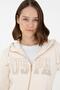 Women's Cream Basic Hooded Sweatshirt Tekspor 193920 .2 - 2