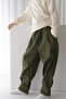 Pack of 2 100% Cotton Linen Carrot Pants (Coffee&Khaki) - 3